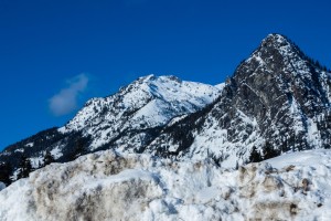 Snow capped mountains