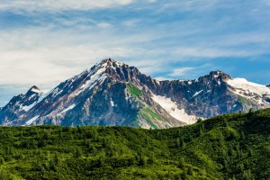 Green rolling mountains